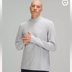 Sold Out Excellent Condition Lululemon Surge Warm 1/2 Zip Sea Salt Grey Size: L